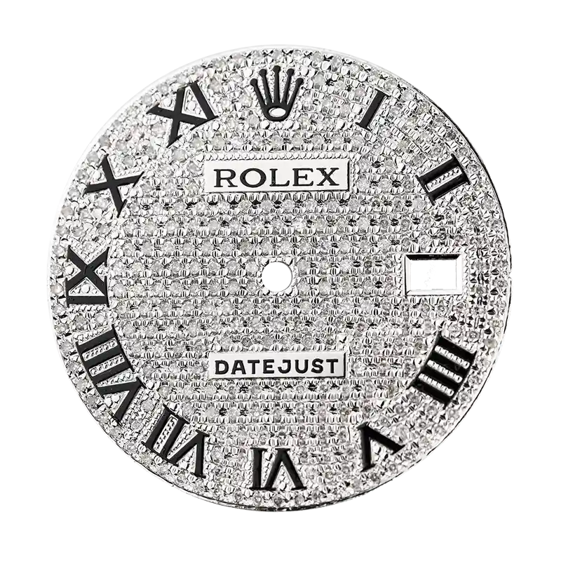 Rolex DateJust 36mm Steel Diamond Pavé Custom Dial