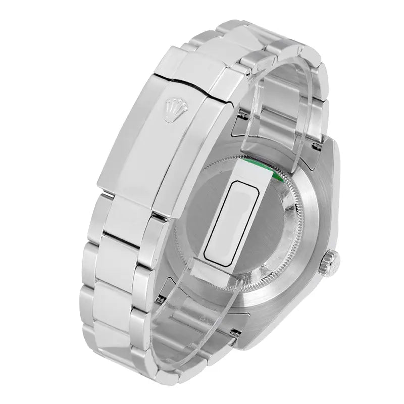 Back view of Datejust 126300 bracelet with an oysterlock clasp