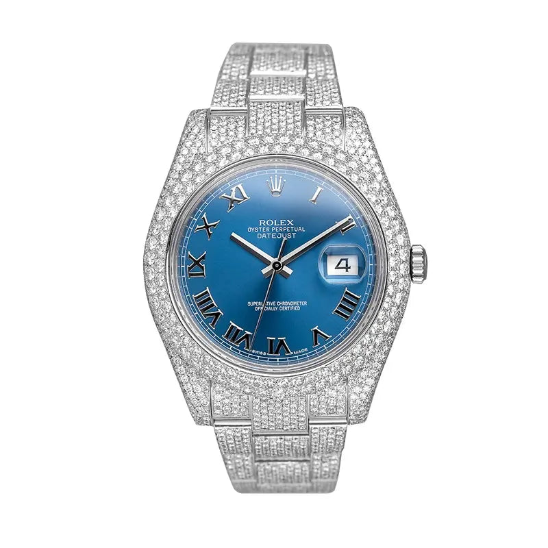 Full view of Rolex Datejust 41 Custom Diamond Set 116300