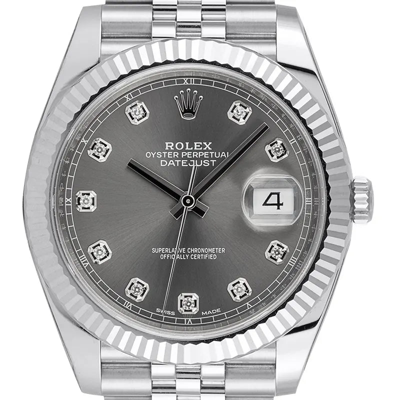 Rolex Datejust 41 Rolesor Dark Rhodium Diamonds Jubilee 126334
