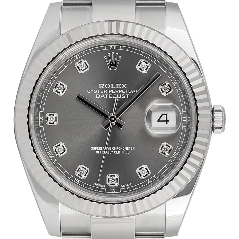 Rolex Datejust 41 Rolesor Dark RhodiumDiamonds Oyster 126334