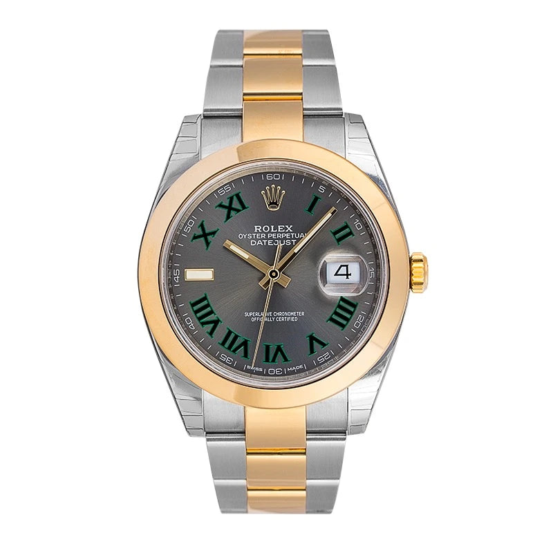 Full view of Rolex DateJust 41 Steel and 18ct Yellow Gold Slate Dial 126303