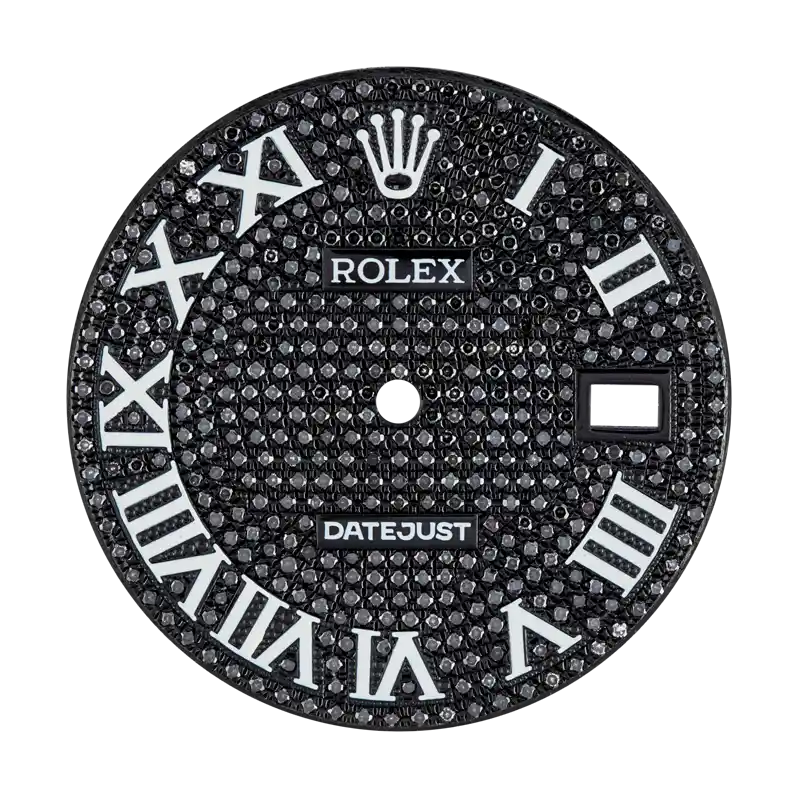 Rolex DateJust 41mm Custom Black Pave Diamond Dial