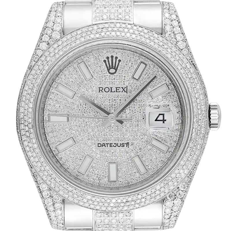 Rolex Datejust 41mm Stainless Steel Diamond Set with Diamond Pave Dial 116334