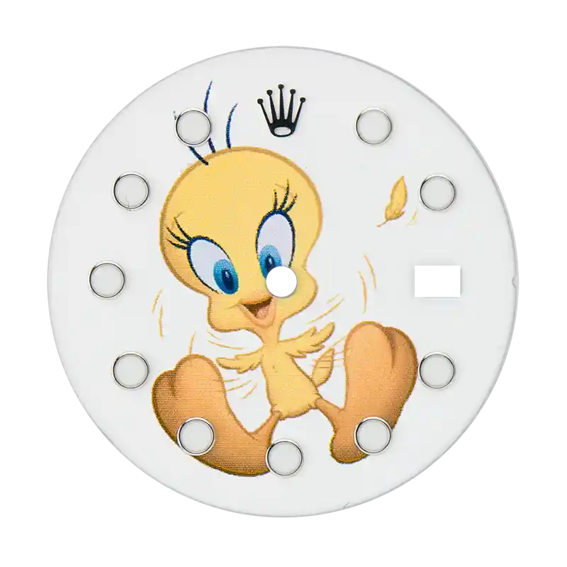 Rolex DateJust 41mm Tweety Print Custom Dial Silvered/Index