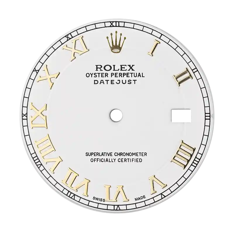 Rolex DateJust 41mm White/Gold Roman Numerals Custom Dial