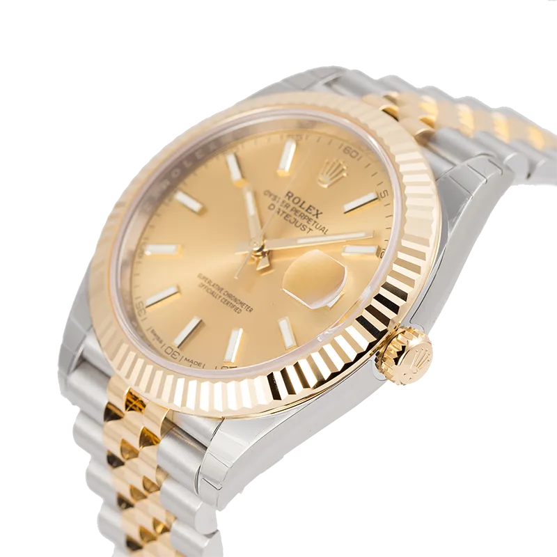 Side view of Rolex DateJust II 41 Steel and Yellow Gold Jubilee 126333