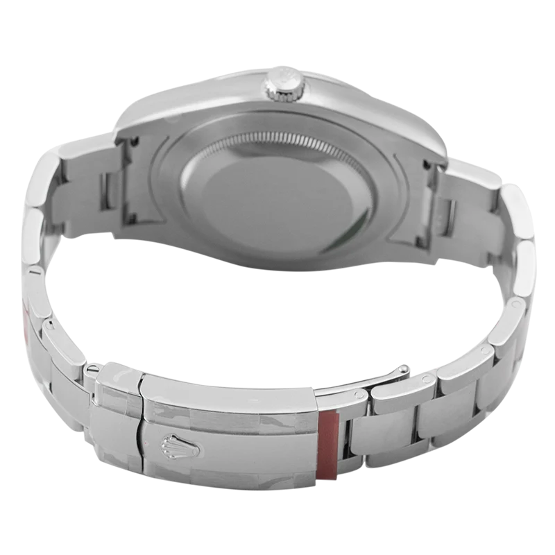 Back view of Rolex Datejust II Steel Watch with Silver Dial 116300