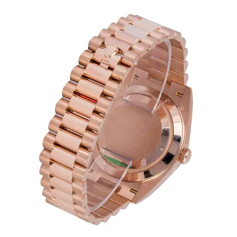 Back view - Rolex Day-Date 40 18ct Everose Gold Chocolate/Diamond