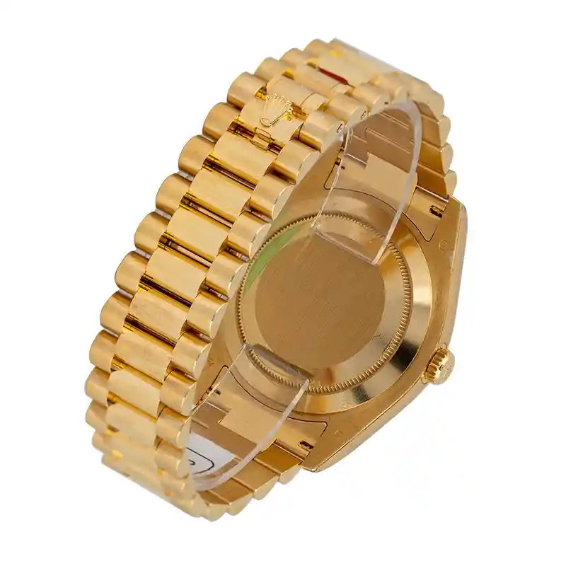 Back view - Rolex Day-Date 41 18ct Yellow Gold Champagne/Diamond Dial