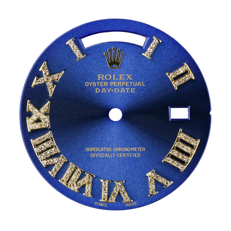 Rolex Day-Date 41mm Custom Blue Dial with Diamond Numerals