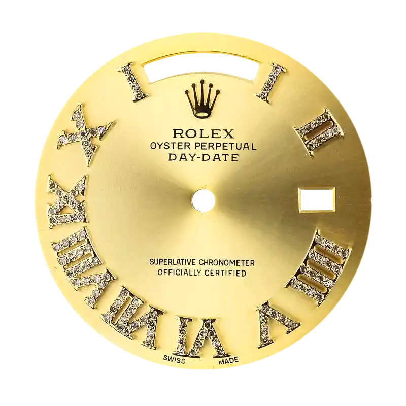 Rolex Day-Date 41mm Gold/Diamond Numerals Custom Dial
