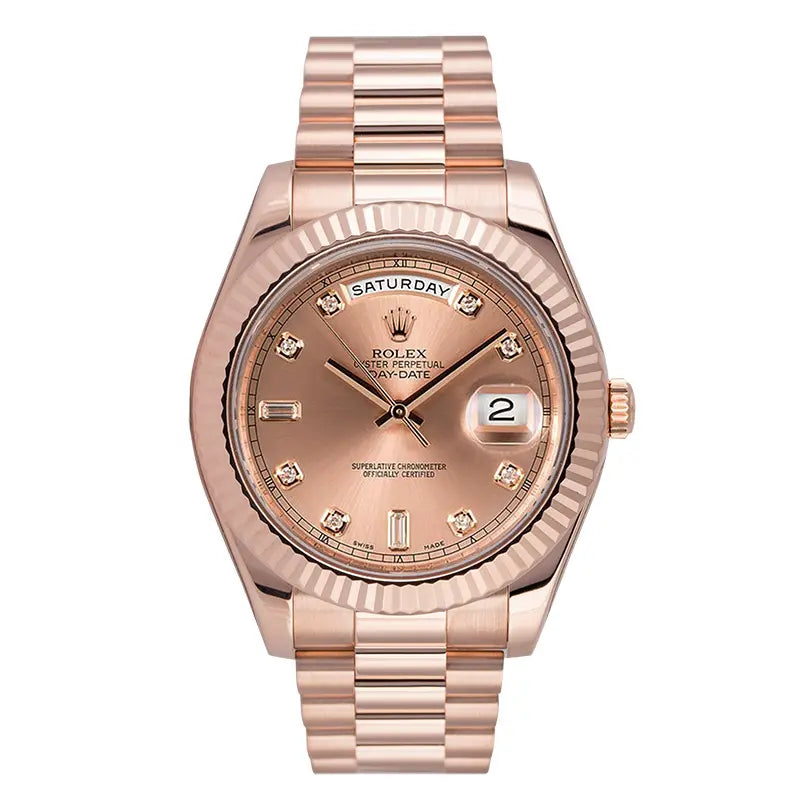 Full view - Rolex Day-Date II 18ct Everose Watch 218235