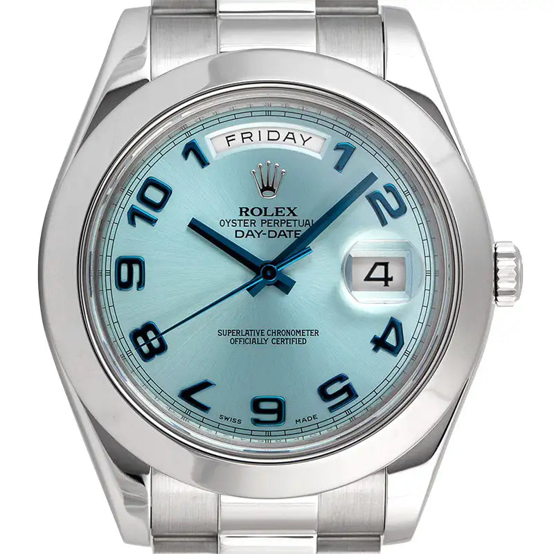 Close up - Rolex Day-Date II Platinum Ice-218206
