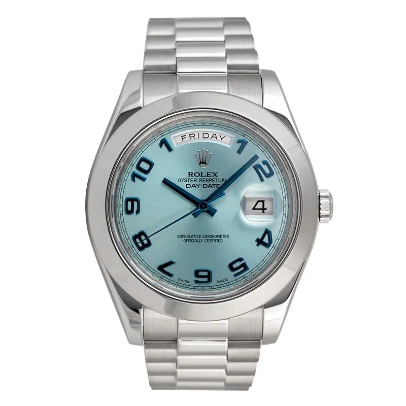 Full view - Rolex Day-Date II Platinum Ice- 218206