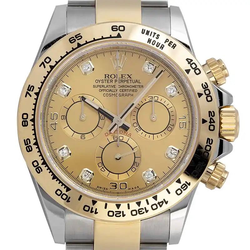Close up - Rolex Daytona 116503 Steel and Gold Champagne/Dial