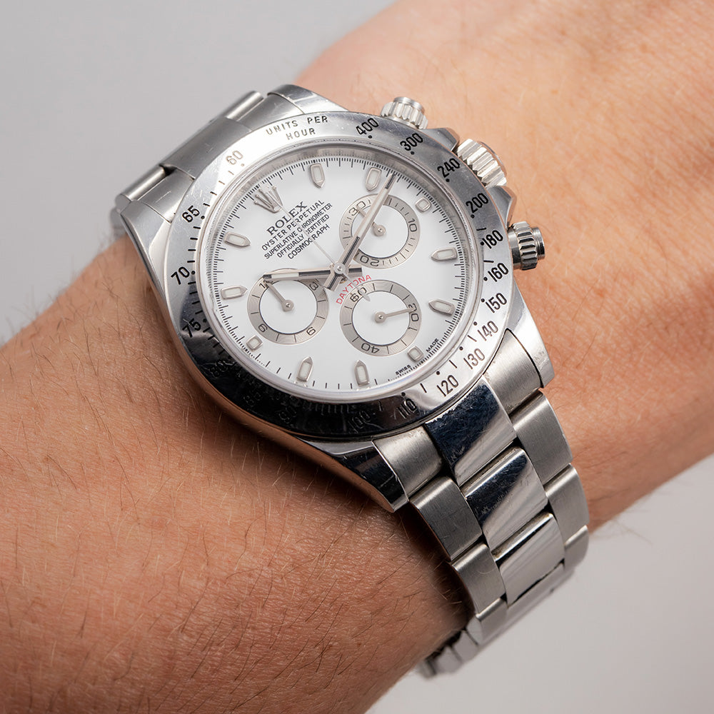 Rolex Daytona 116520 Stainless Steel White Dial
