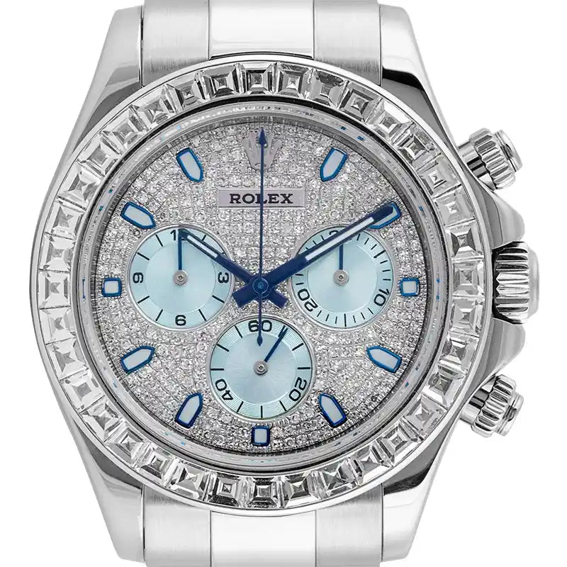 Close up - Rolex Daytona 116520 Steel with Custom Dial & Custom Bezel