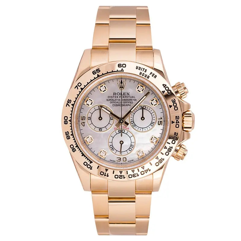 Full view - Rolex Daytona 18ct Yellow Gold MOP/Diamonds Dial 116508