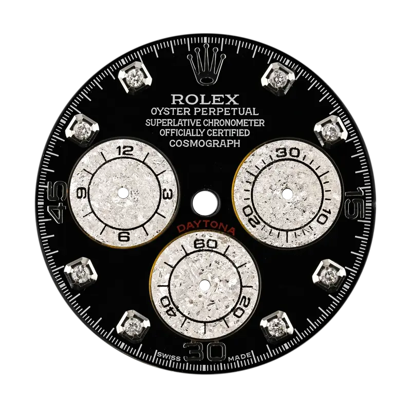 Rolex Daytona Black/Diamond Hour Markers Custom Dial