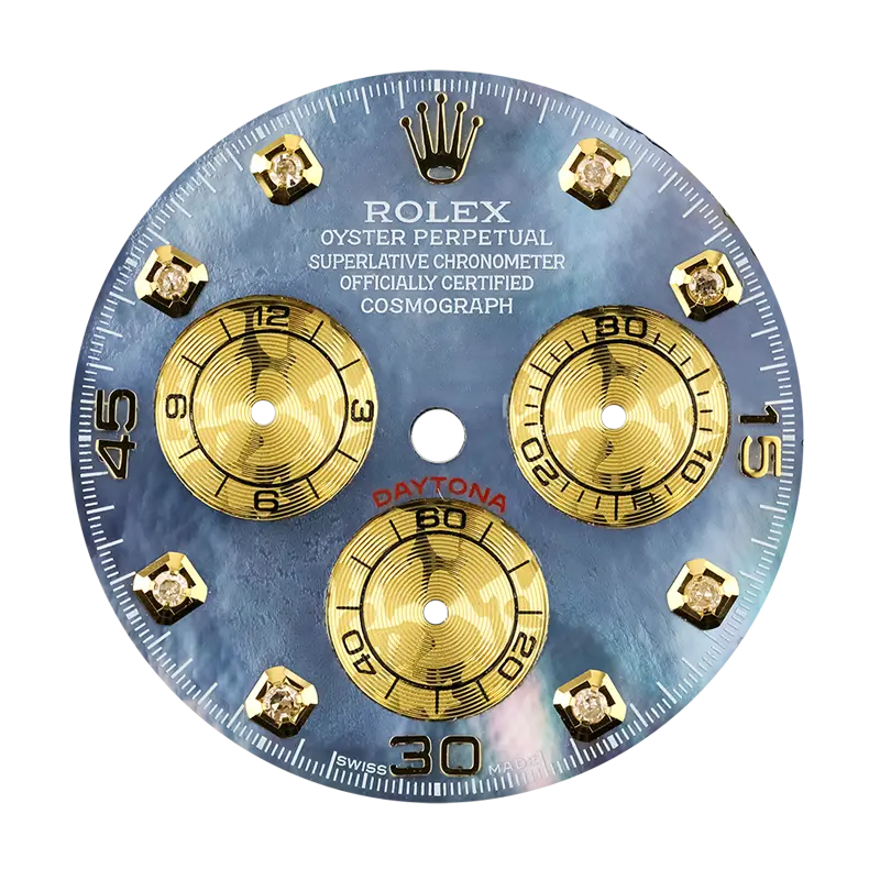 Rolex Daytona Blue Mother Of Pearl/Diamond Hour Markers Custom Dial