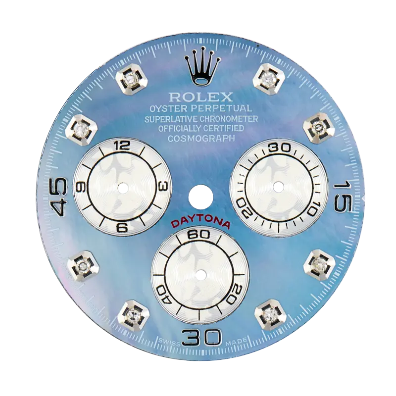 Rolex Daytona Custom Blue Mother of Pearl Dial with Diamonds