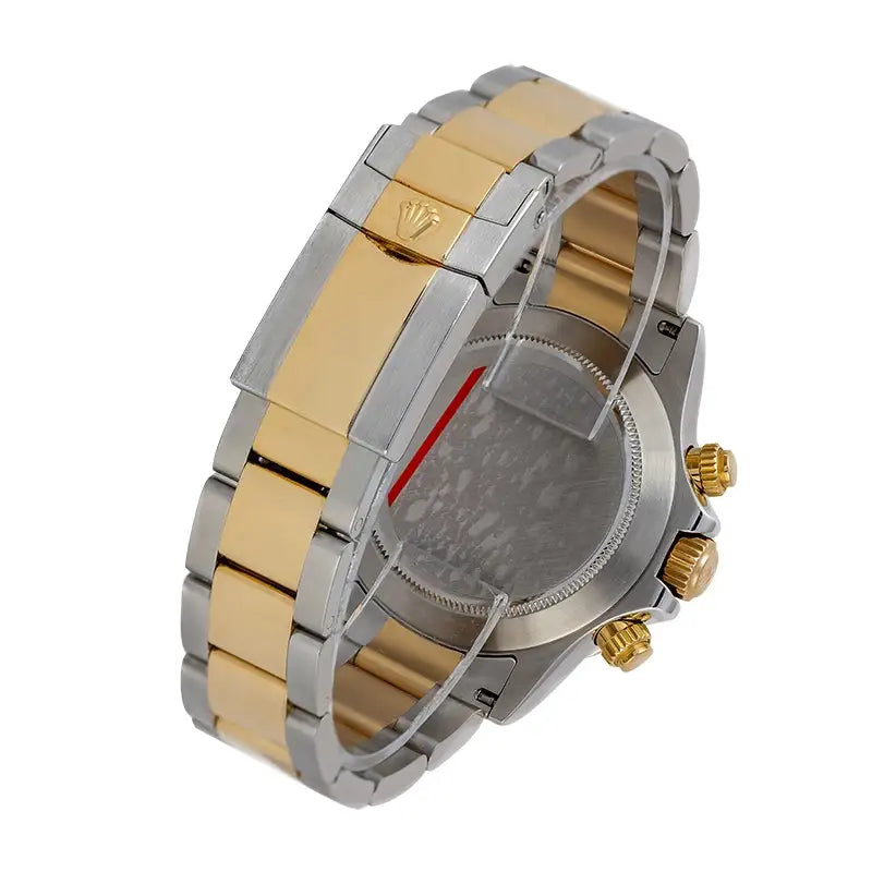 Back view - Rolex Daytona Steel and Yellow Gold with Custom Mother or Pearl Dial