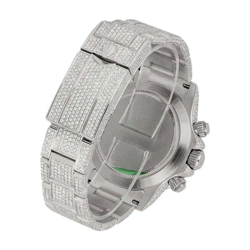 Back view - Rolex Daytona Steel Custom Diamond Set with Custom Arabic-indic Dial