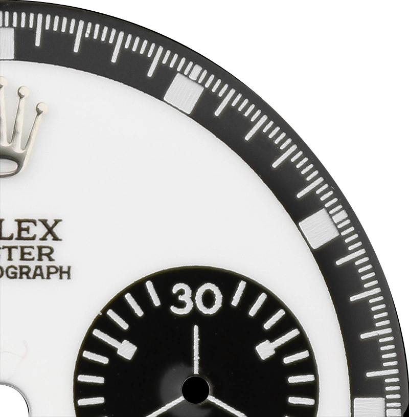 Close up - Rolex Daytona White/Black Custom Designed Dial 40mm
