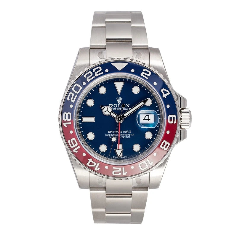 Full view - Rolex GMT-Master II 18ct White Gold Blue Dial 126719BLRO