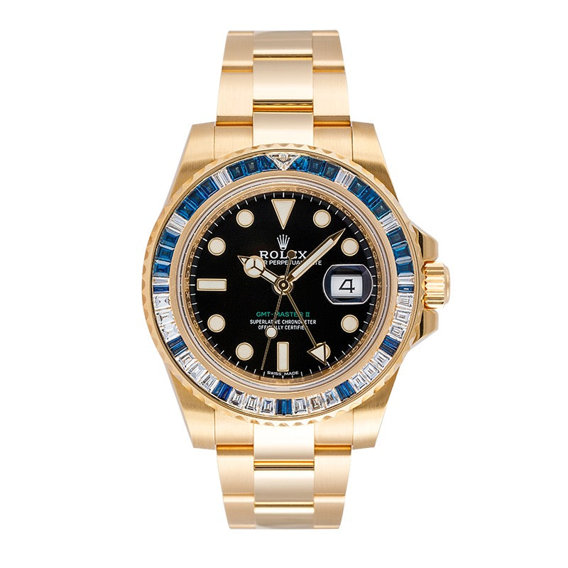Rolex GMT-Master II 18ct Yellow Gold Diamond Bezel 116748SA