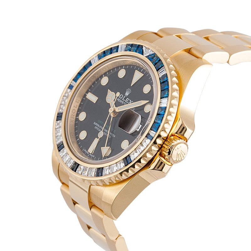 Rolex GMT-Master II 18ct Yellow Gold Diamond Bezel 116748SA