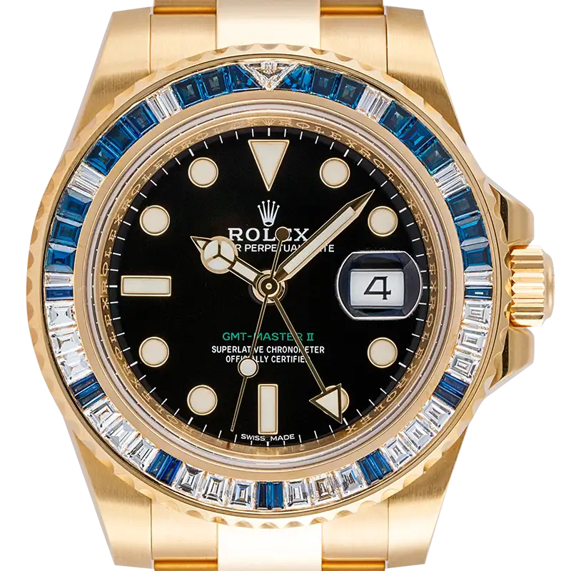 Rolex GMT-Master II 18ct Yellow Gold with Factory Diamond Bezel 116748SA