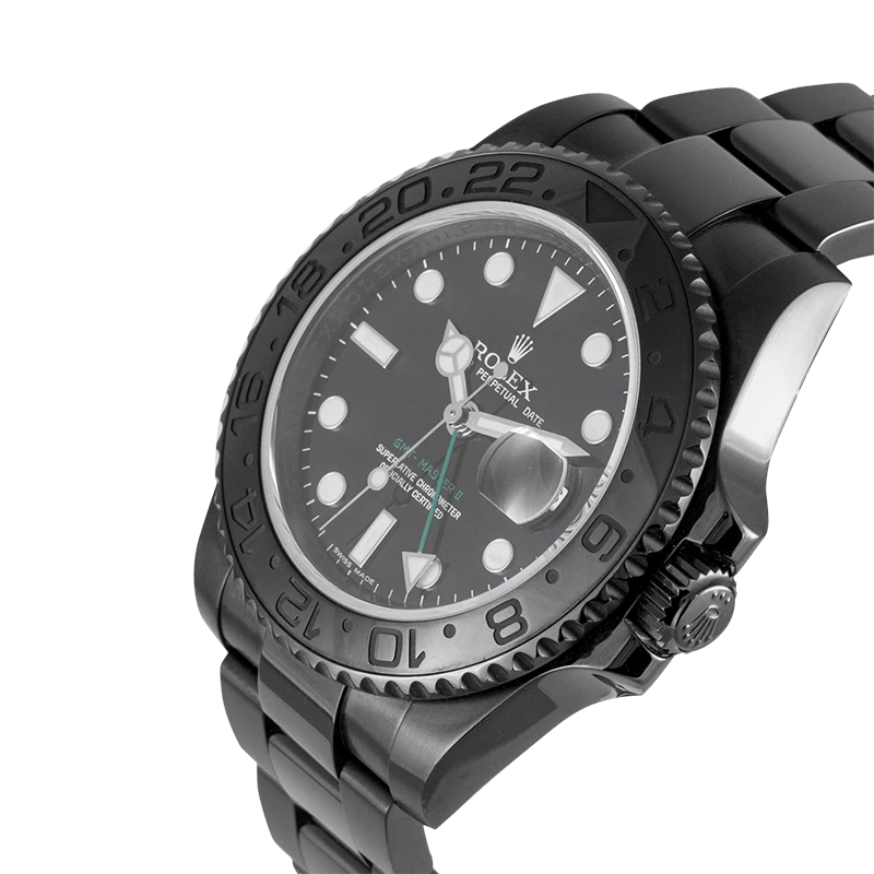 Side view - Rolex GMT-Master II Custom Black PVD Coating 116710LN