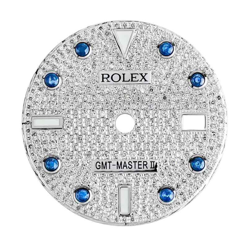 Rolex GMT-Master II Custom Diamond Pavé / Blue Gems Dial