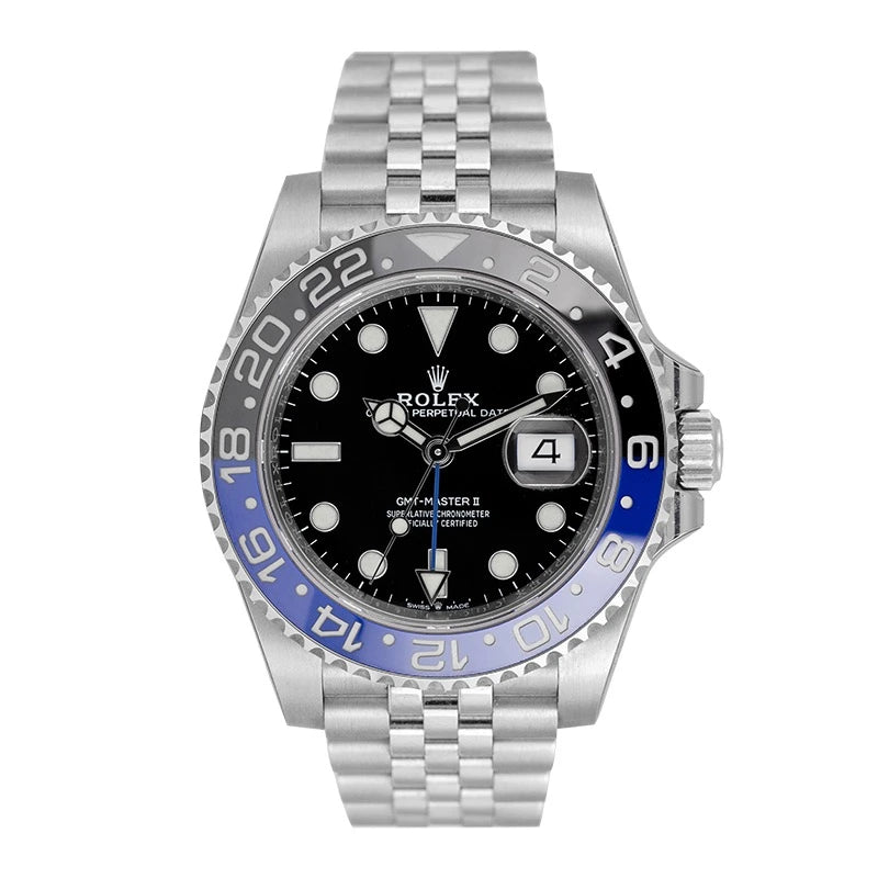 Full view - Rolex GMT-Master II Stainless Steel Black Dial Jubilee 126710BLNR