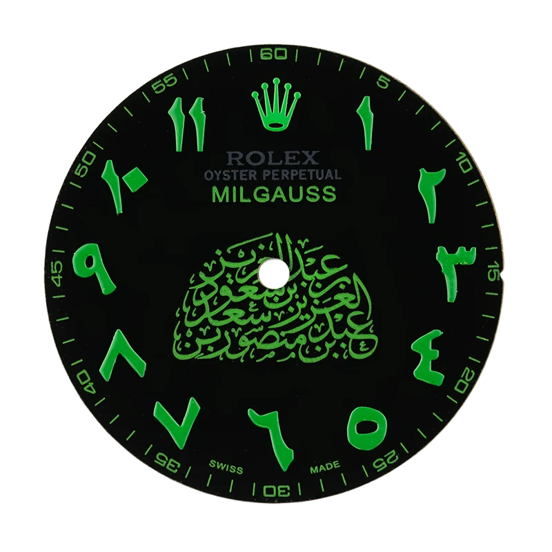 Rolex Milgauss Black/Green Design Custom Dial