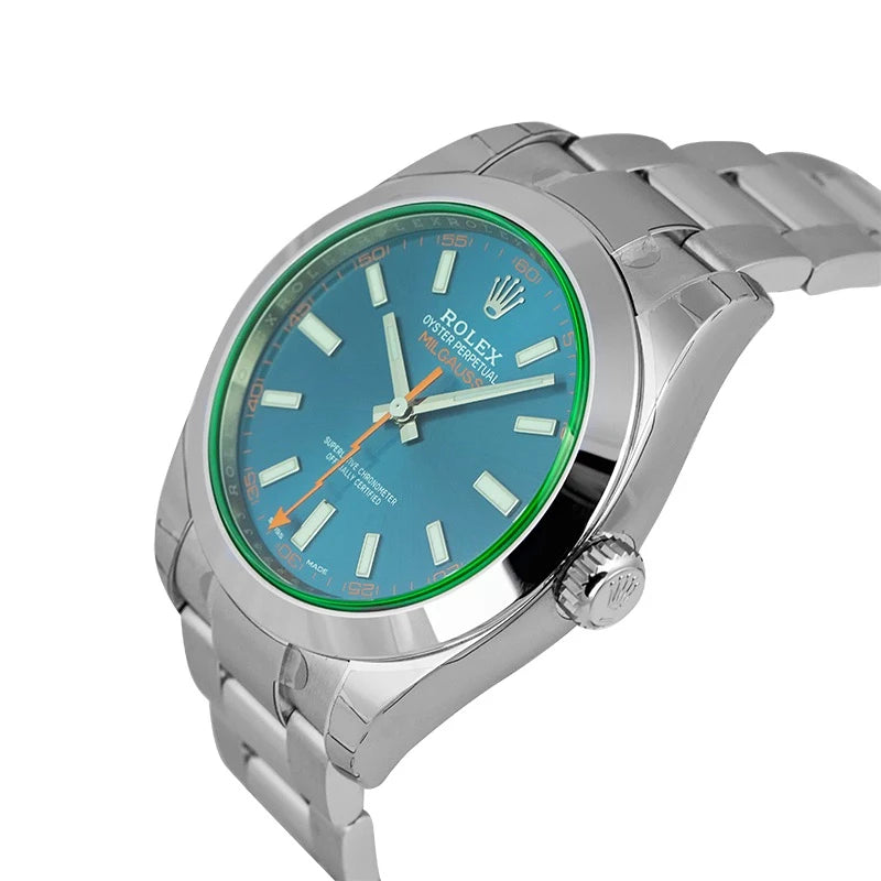 Side view - Rolex Milgauss Stainless Steel Z-Blue Dial 116400GV Watch