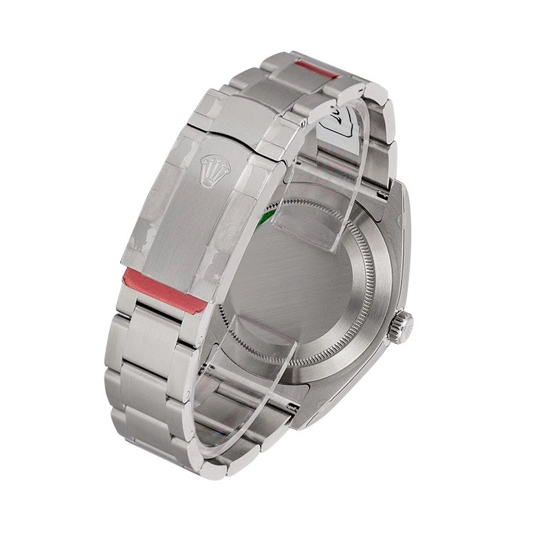 Back view - Rolex Oyster Perpetual 39 Steel Red Grape Dial Steel 114300