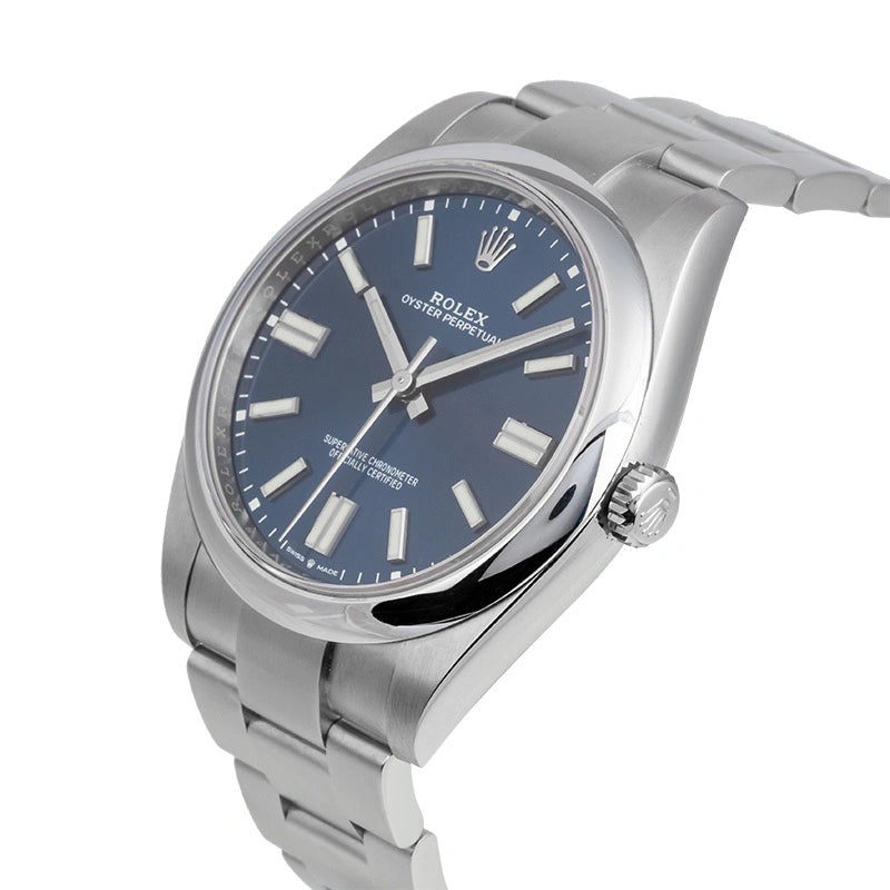 Side view - Rolex Oyster Perpetual 41 Steel Blue Dial 124300