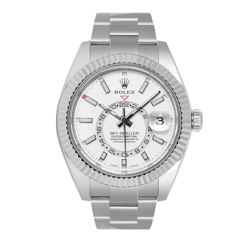 Full view - Rolex Sky-Dweller Stainless Steel & Whiteindex Dial 326934