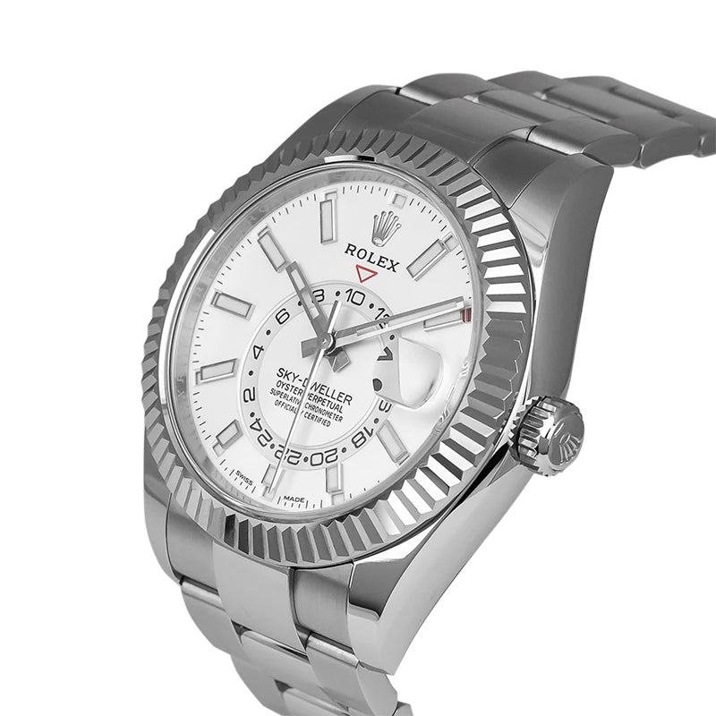 Side view - Rolex Sky-Dweller Stainless Steel & Whiteindex Dial 326934
