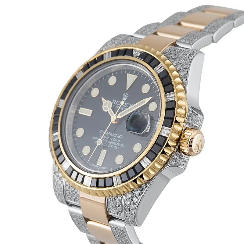 Side view - Rolex Submariner Date 116613LN Steel & 18ct Yellow Gold Diamond Set
