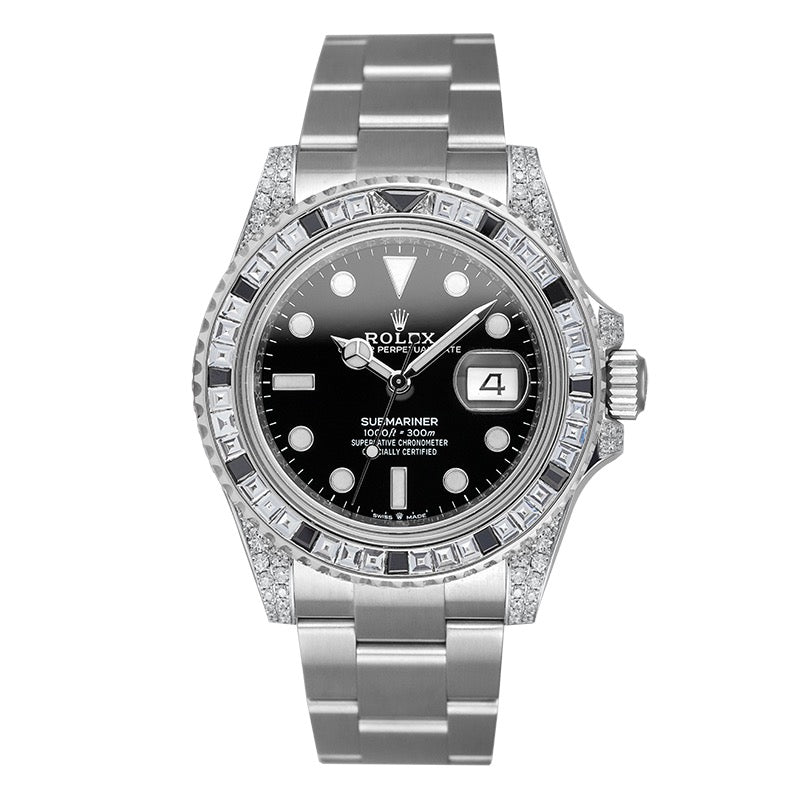 Full view - Rolex Submariner Date Custom Diamond Set 126610LN