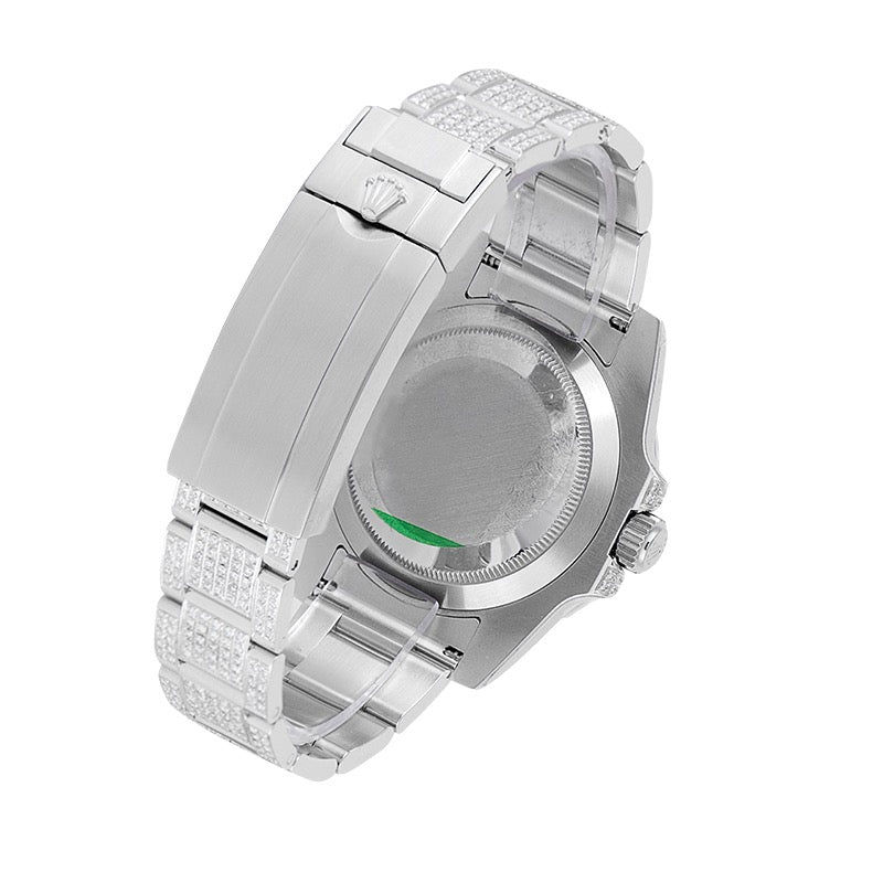 Rolex Submariner Date "Hulk" Diamond Set with Custom Green Gems Bezel 116610LV