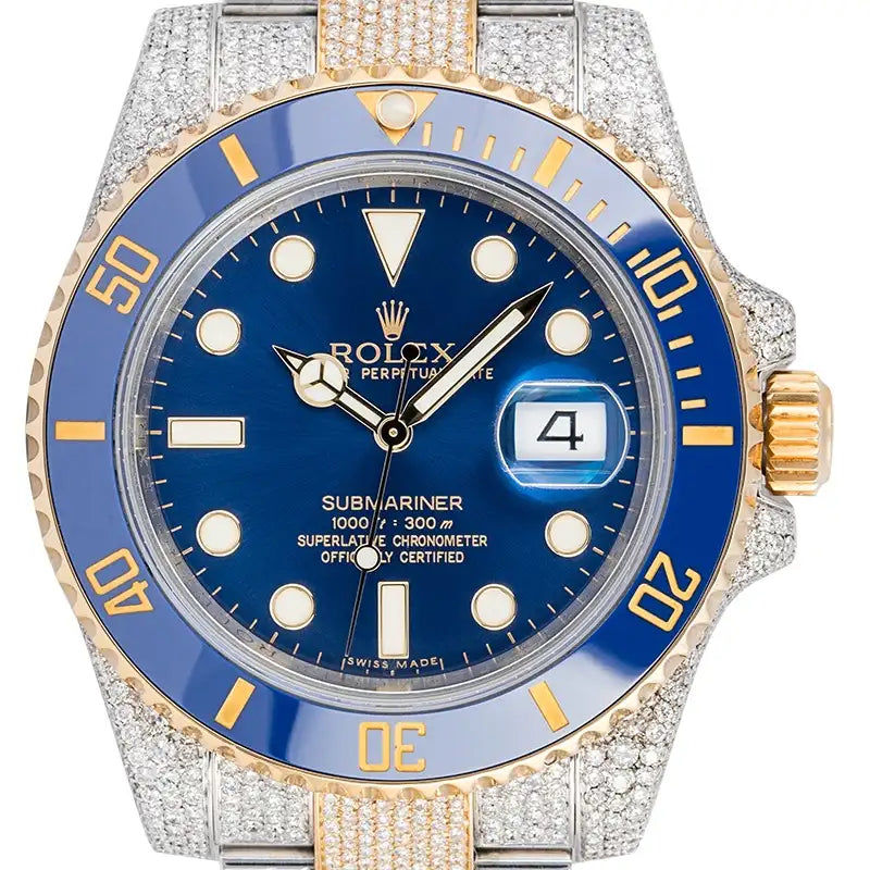 Rolex Submariner Date ref. 116613LB Custom Diamond Set