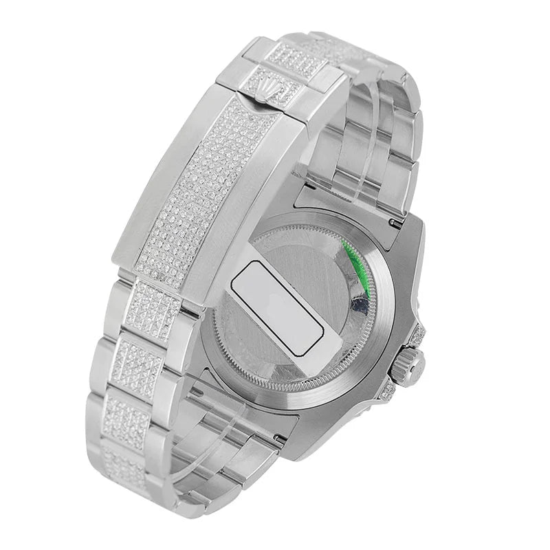 Back view of Rolex Submariner Hulk Custom Diamond Set 116610LV