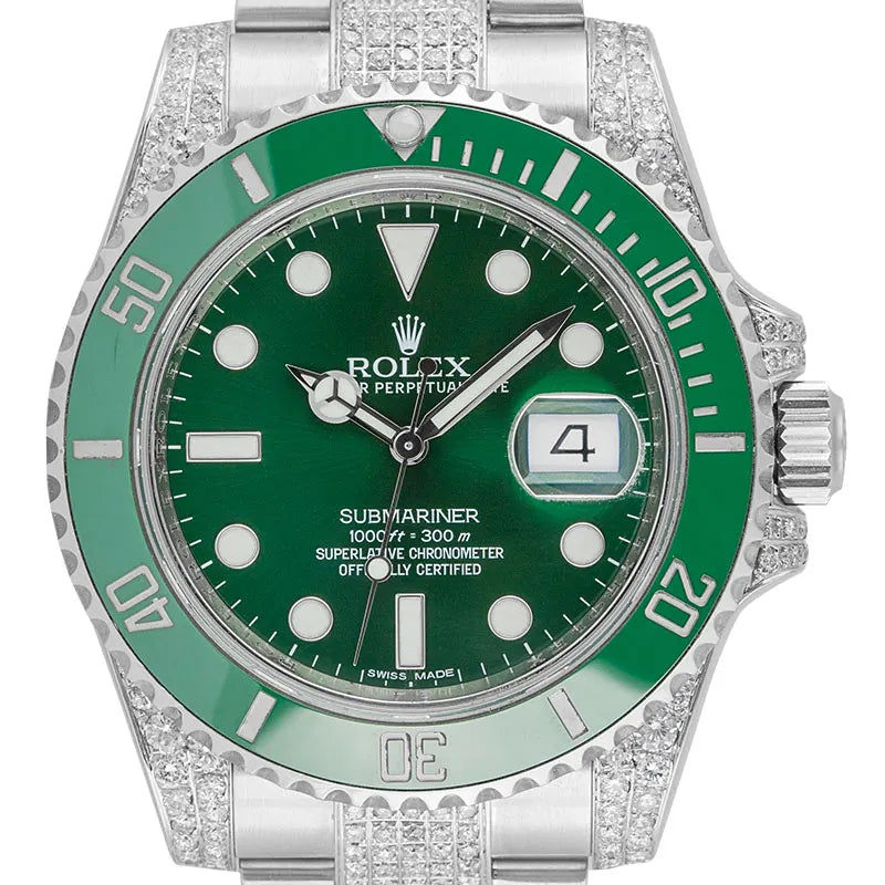 Rolex Submariner Hulk Custom Diamond Set 116610LV