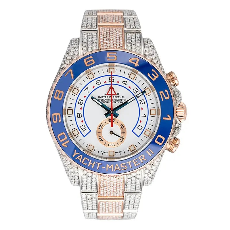 Buy Rolex Yacht-Master II 116681 Everose Gold & Steel Diamond Set