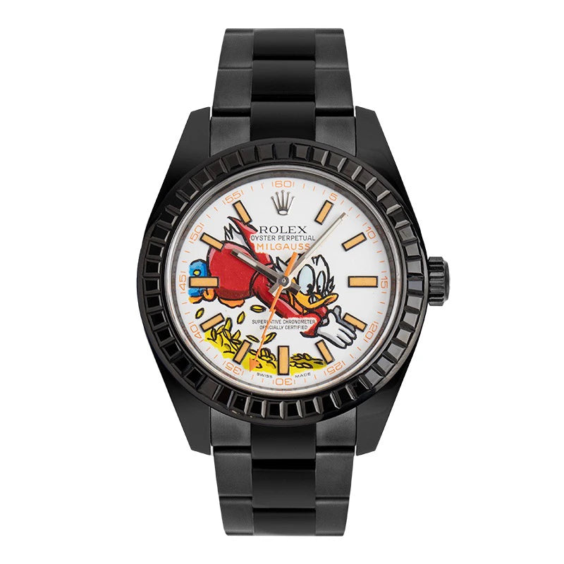 Full view of Rolex Milgauss in Collaboration with Artist George Rollo